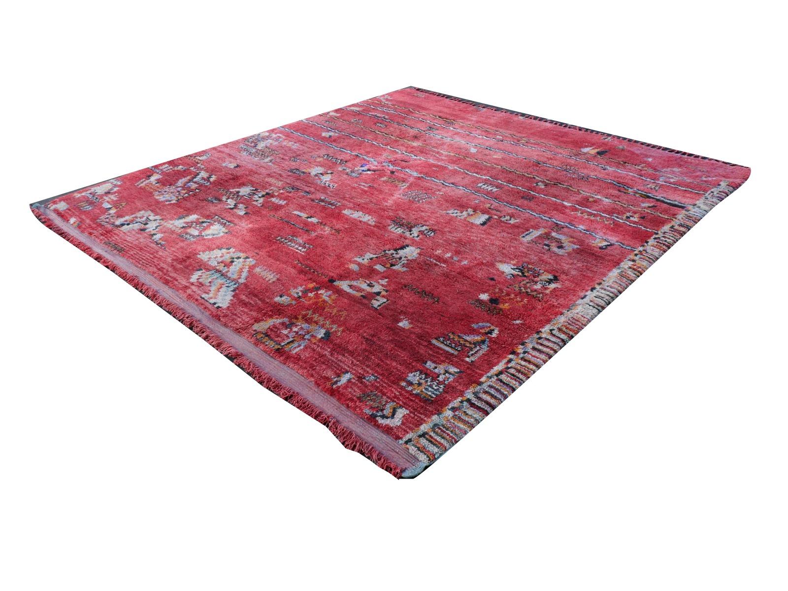 Rare Double Sided Vintage North African Moroccan Berber Rug Collectors item For Sale 8
