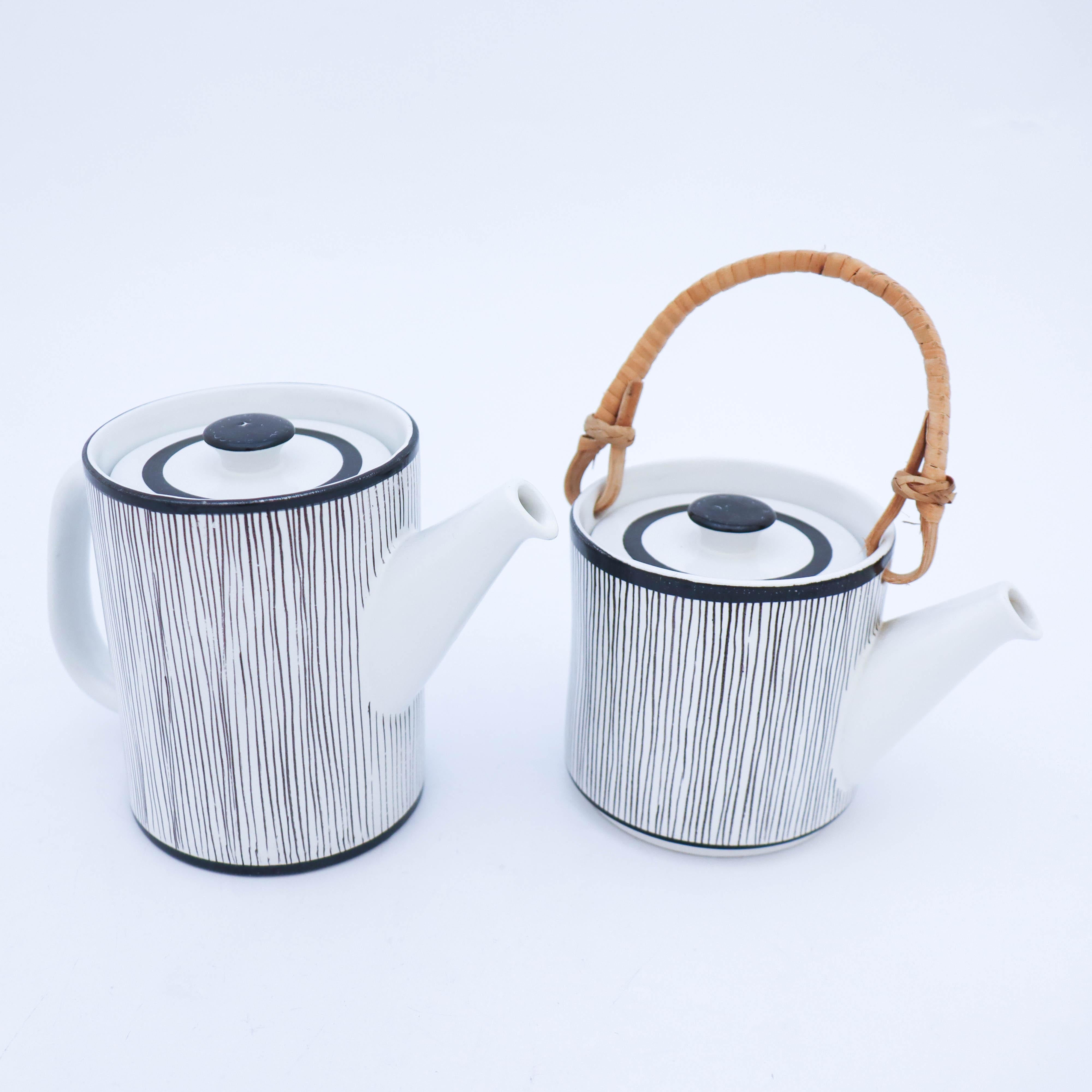 Swedish Rare Double Teapot, Stig Lindberg Gustavsbergs Studio, Faience For Sale