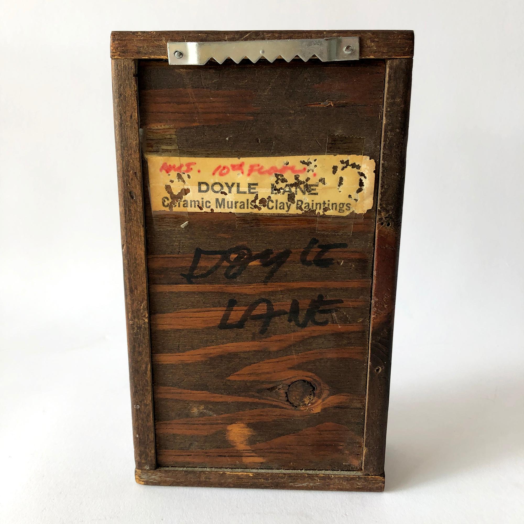 American Rare Doyle Lane California Studio Signed Two Tile Stoneware Clay Painting