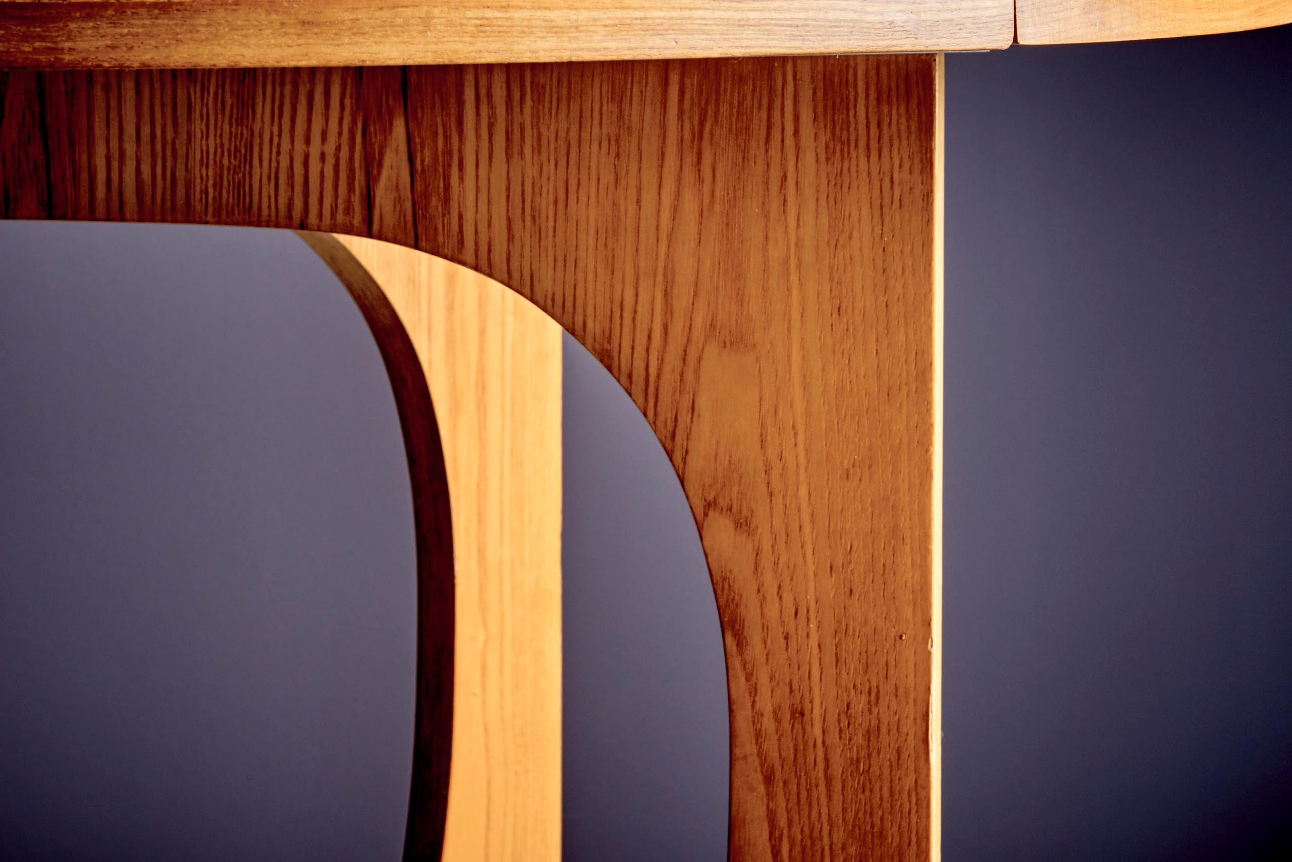 Rare Drop-Leaf Table from the Apta Series by Gio Ponti with two-tone pattern For Sale 6