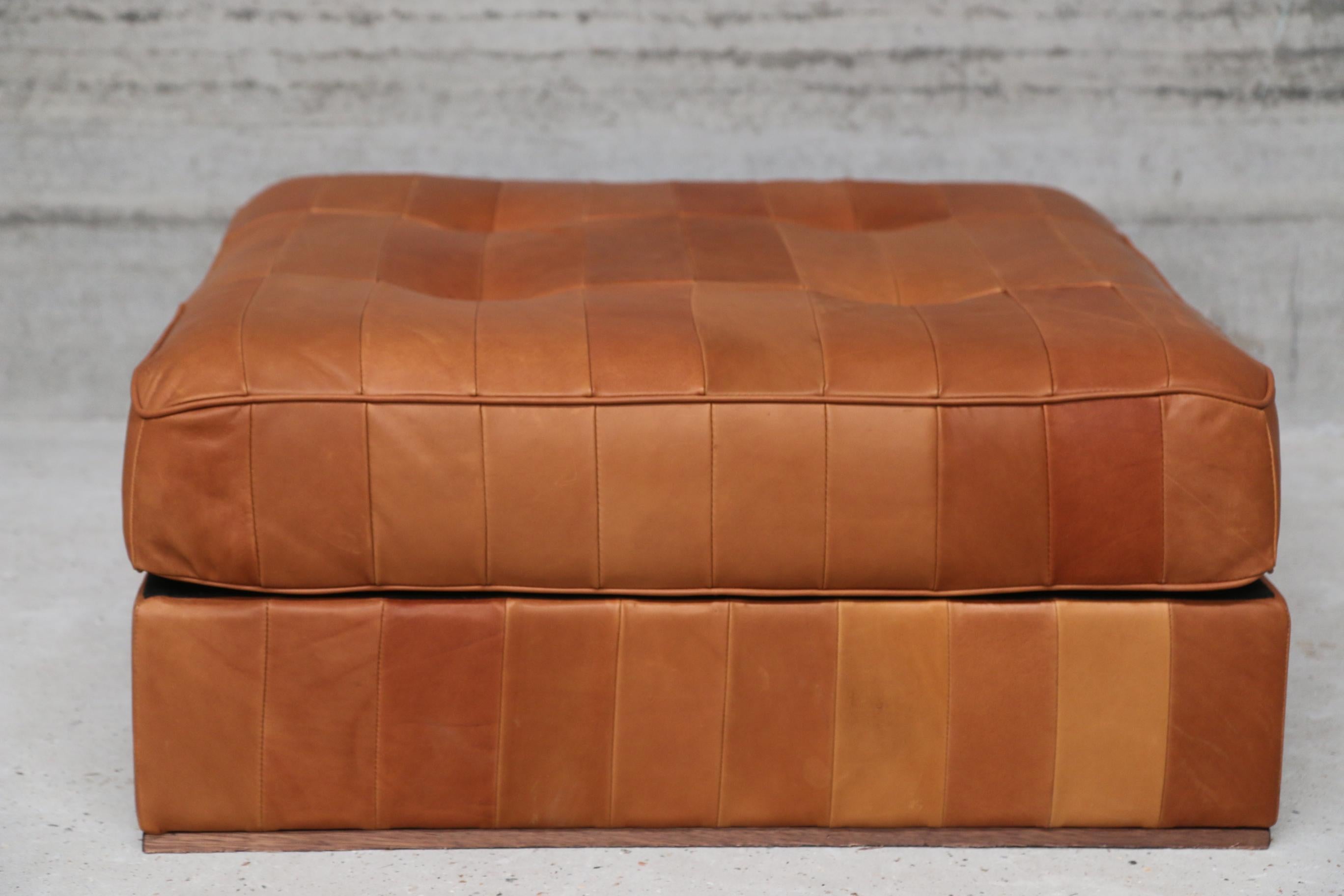 Rare Ds88 Cognac Leather Patchwork Love Seat De Sede Swiss For Sale 5