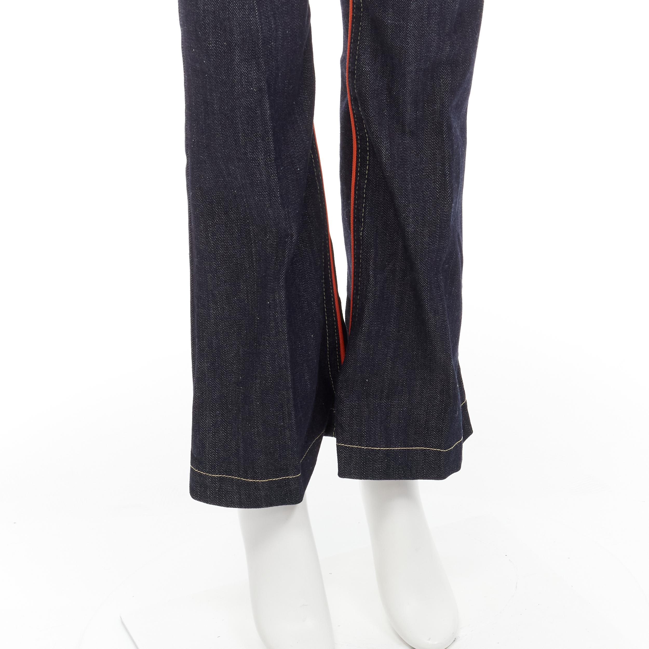 rare DSQUARED 2005 indigo denim orange crab charm low rise flared jeans IT40 S 4