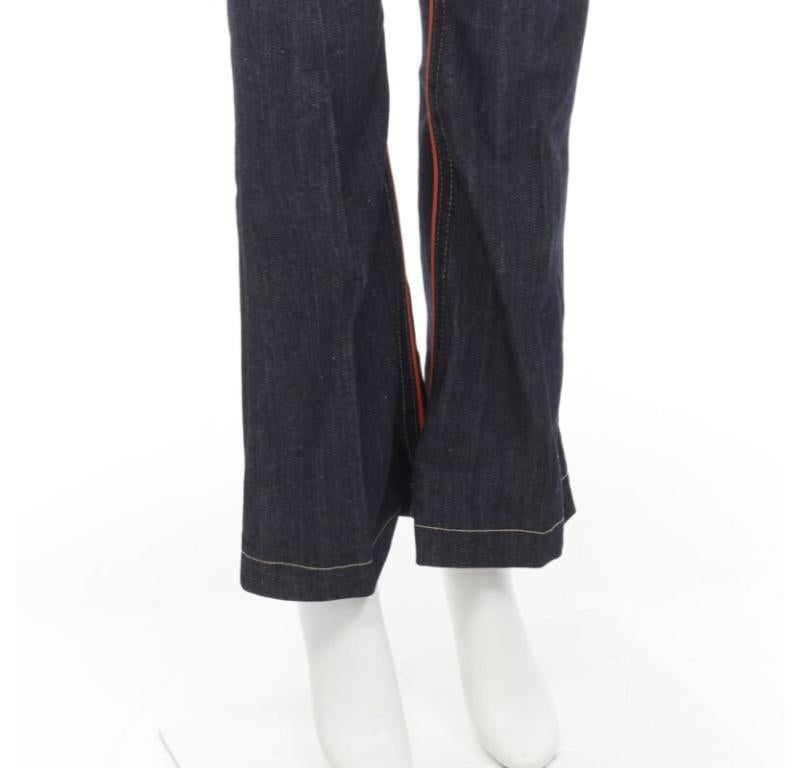 rare DSQUARED 2005 indigo denim orange crab charm low rise flared jeans IT40 S 3