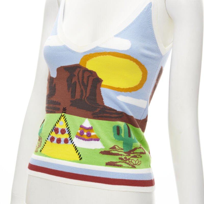 rare DSQUARED2 Vintage Y2K Camping Scene knitted camisole tank S
Reference: ANWU/A00615
Brand: Dsquared2
Material: Feels like viscose
Color: Multicolour

CONDITION:
Condition: Very good, this item was pre-owned and is in very good condition.  Please