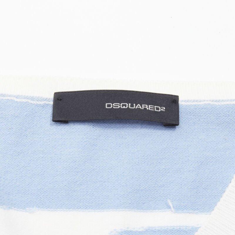 rare DSQUARED2 Vintage Y2K Camping Scene knitted camisole tank S For Sale 3