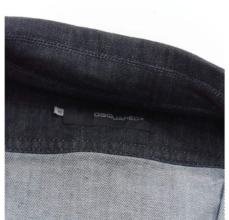 rare DSQUARED2 Vintage Y2K orange crab blue denim cropped jacket IT40 XS 6