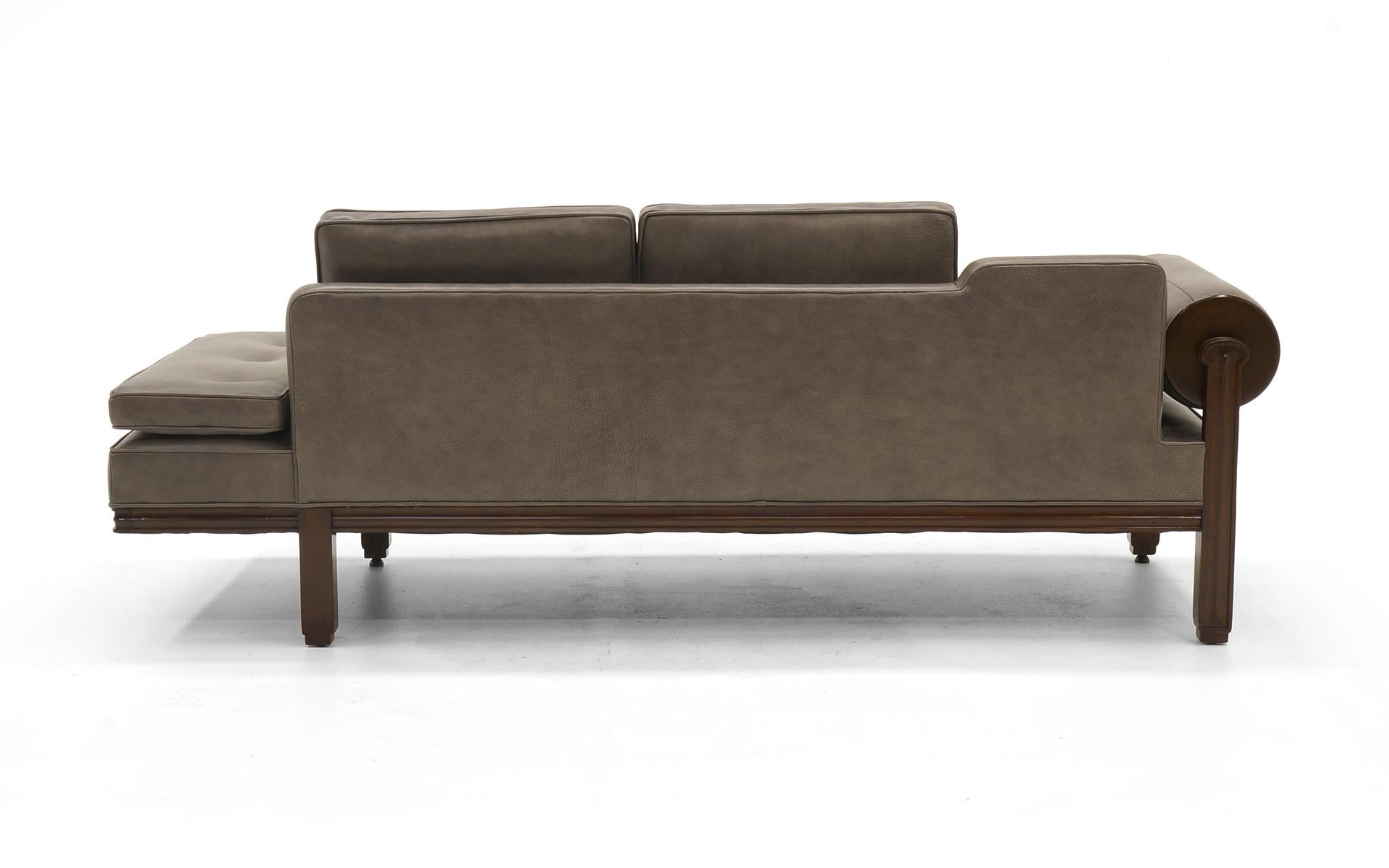 gray leather sofa with chaise