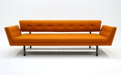 Rare Dunbar Sofa Model 5316 by Edward Wormley.  Original Orange Upholstery