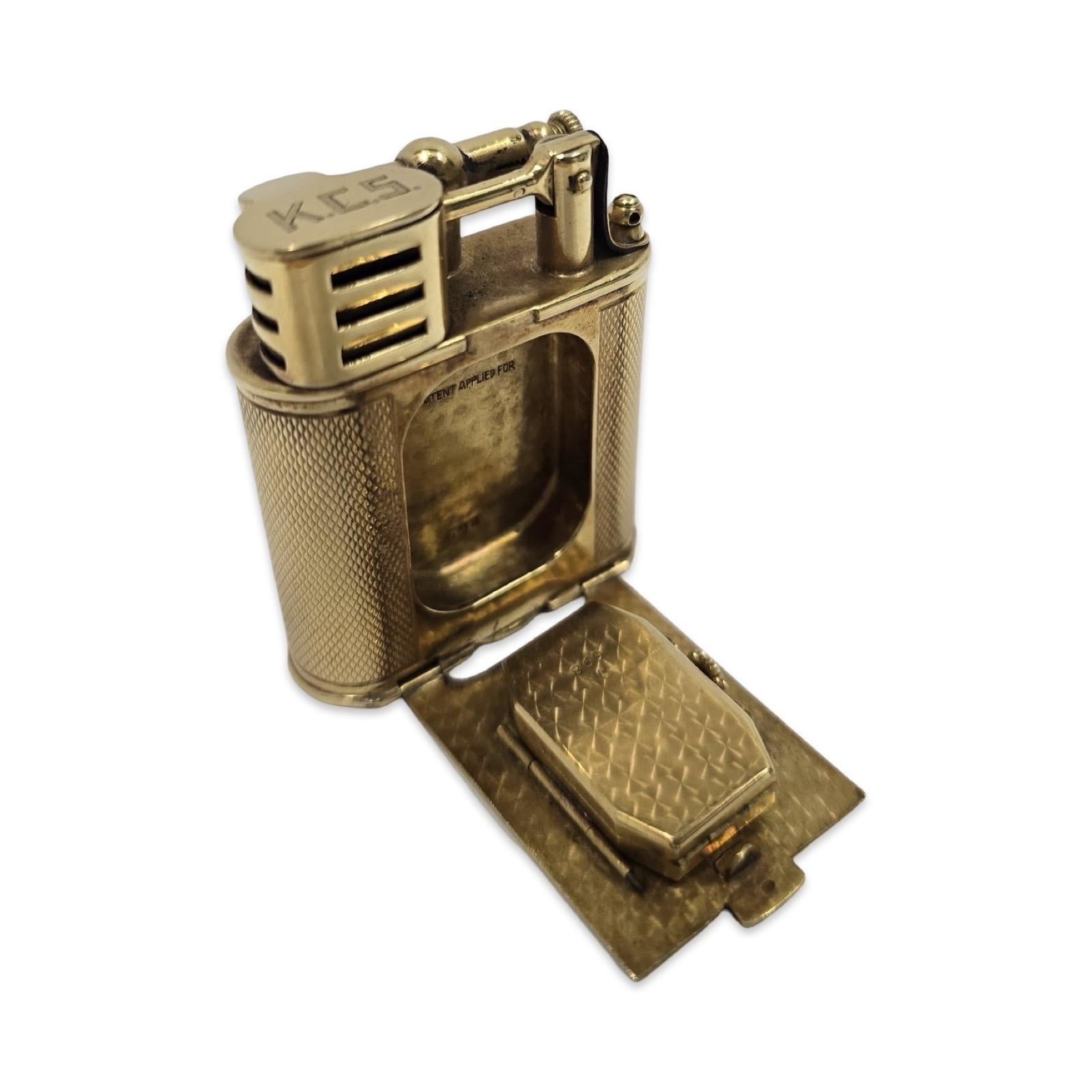 Rare Dunhill 18K Gold Watch Lighter, Art Deco Era, Working Condition For Sale 8