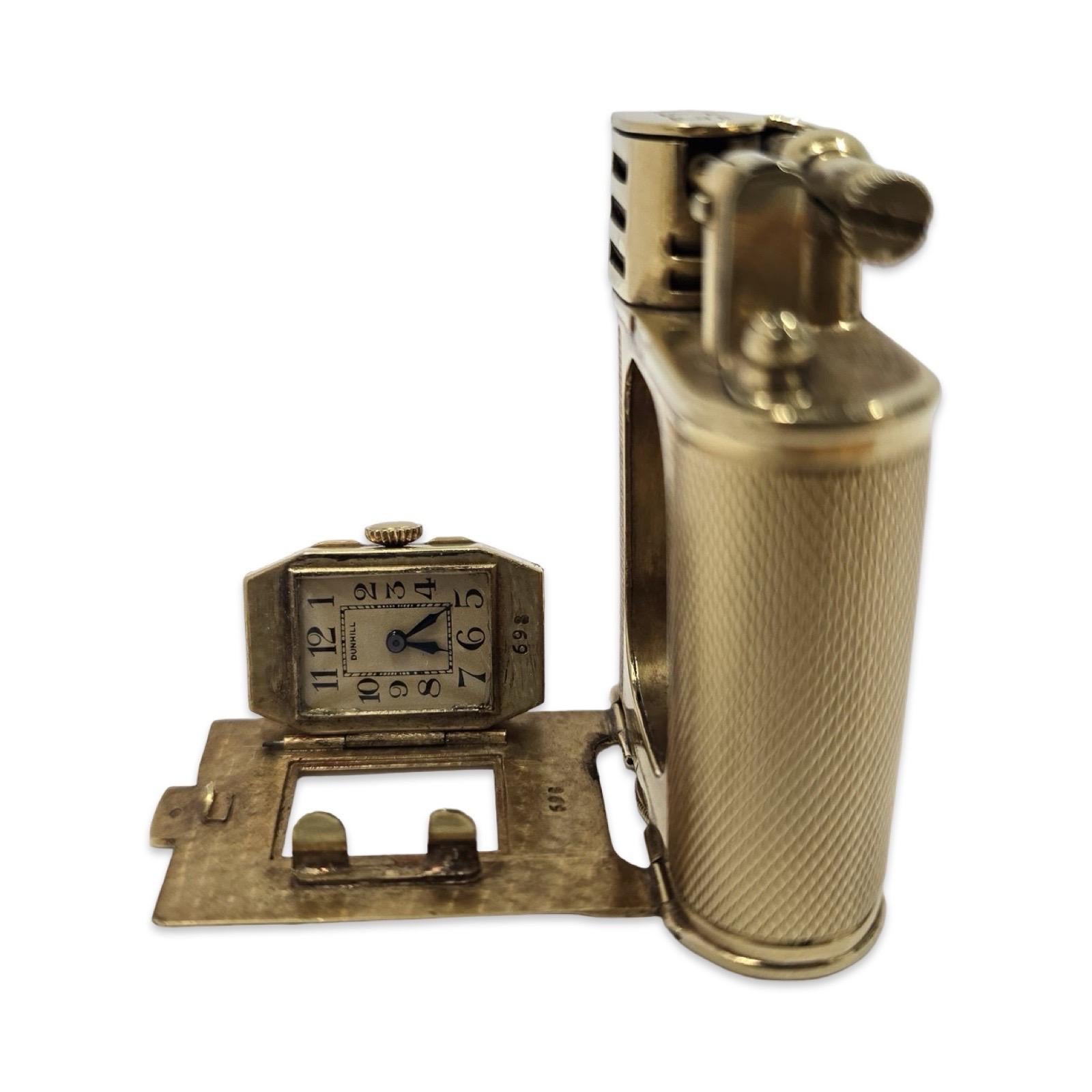 Rare Dunhill 18K Gold Watch Lighter, Art Deco Era, Working Condition For Sale 5