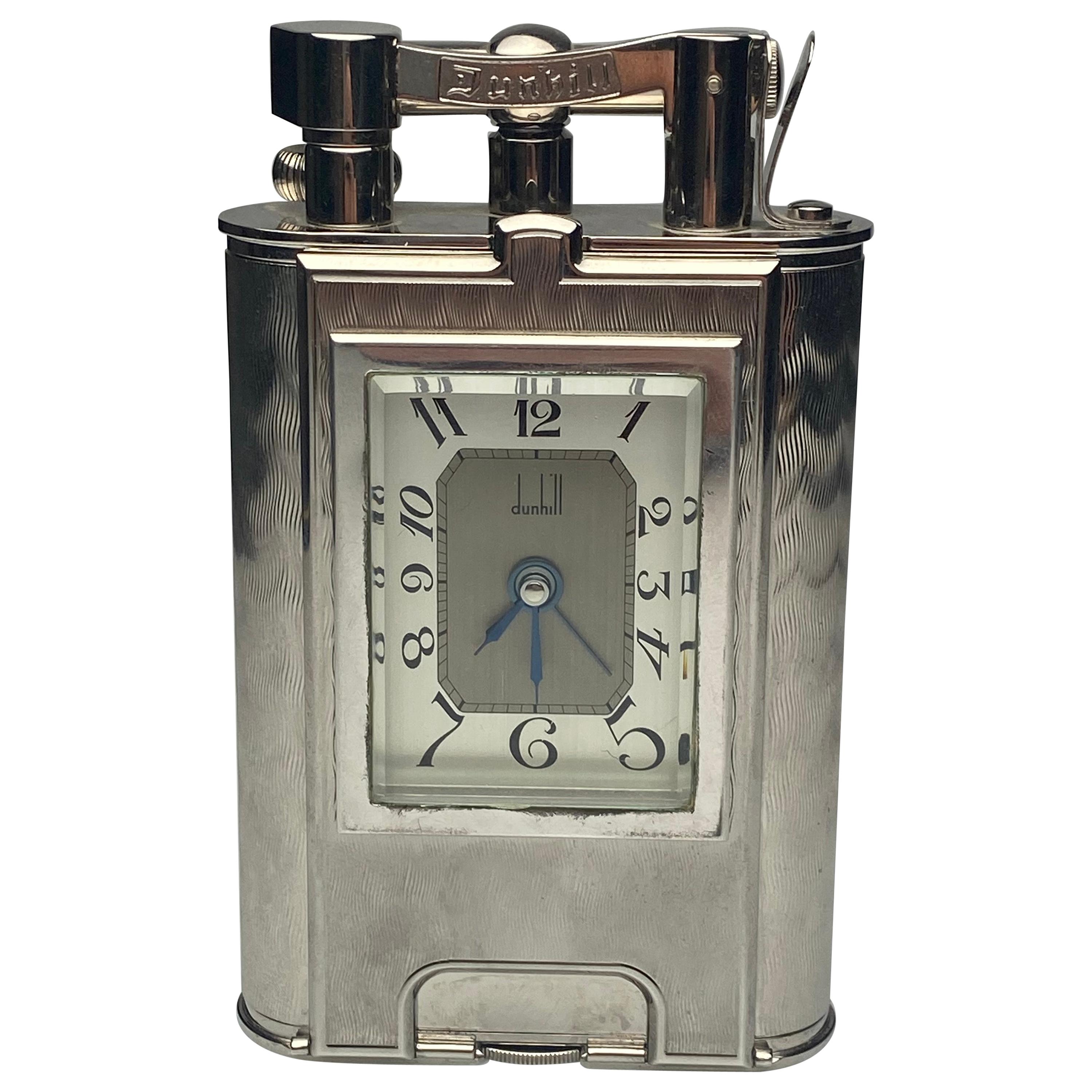 Rare Dunhill Charleston Lighter with Clock