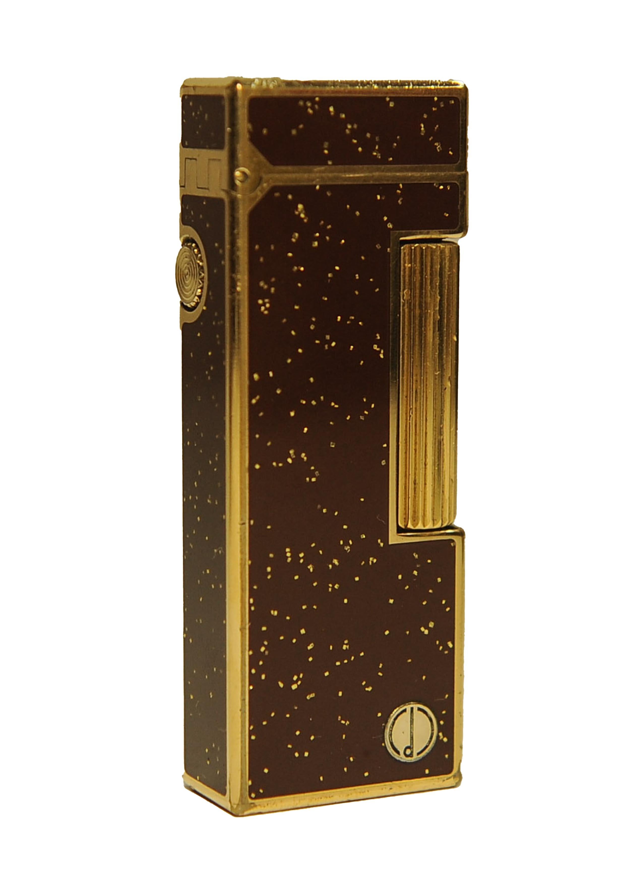 Rare briquet pour cigarettes Dunhill Rollagas Bordeaux doré avec boîte Dunhill en vente 6