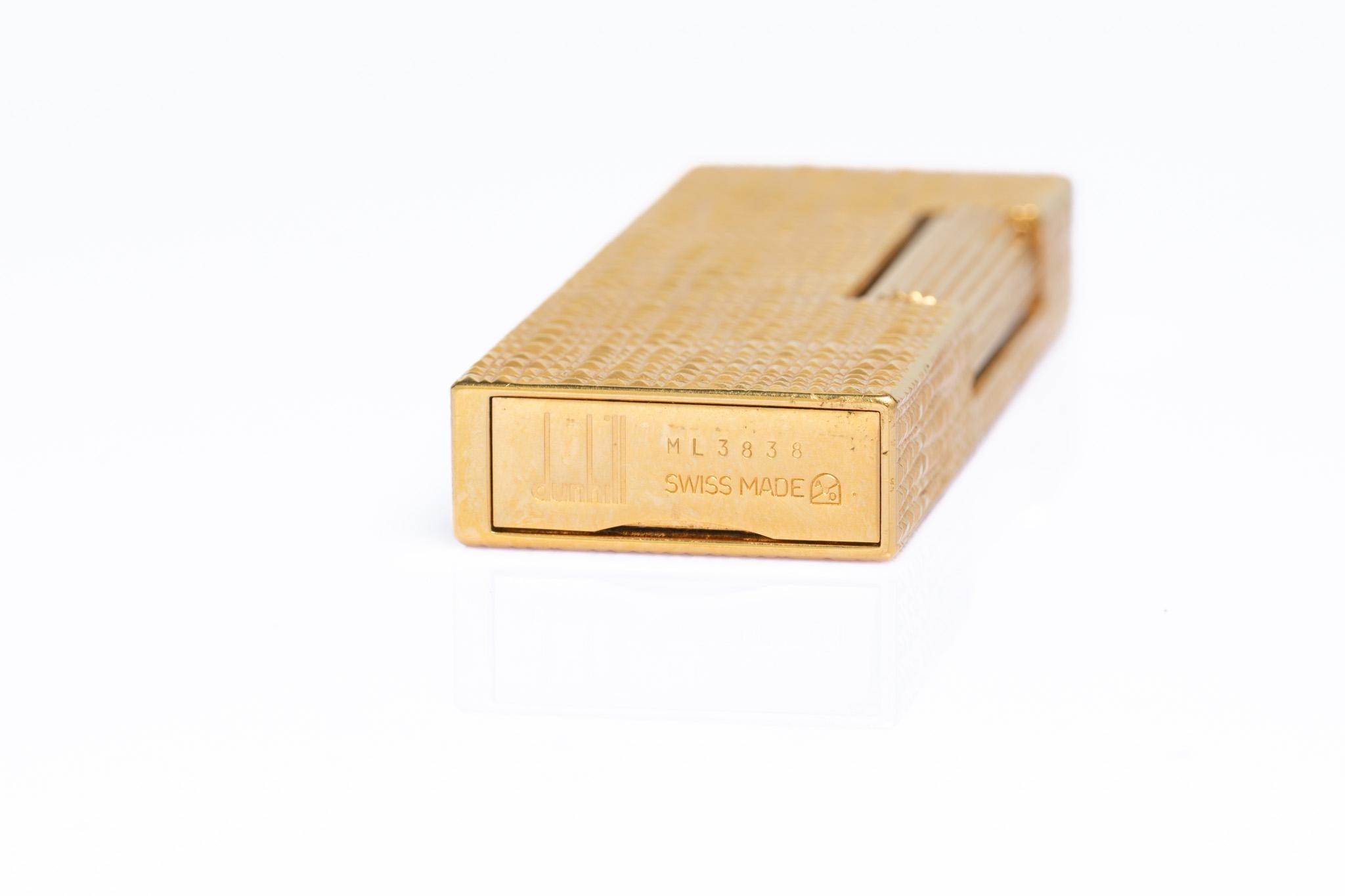 Rare Dunhill Rollagas  Gold Plated Lighter With Documents 5