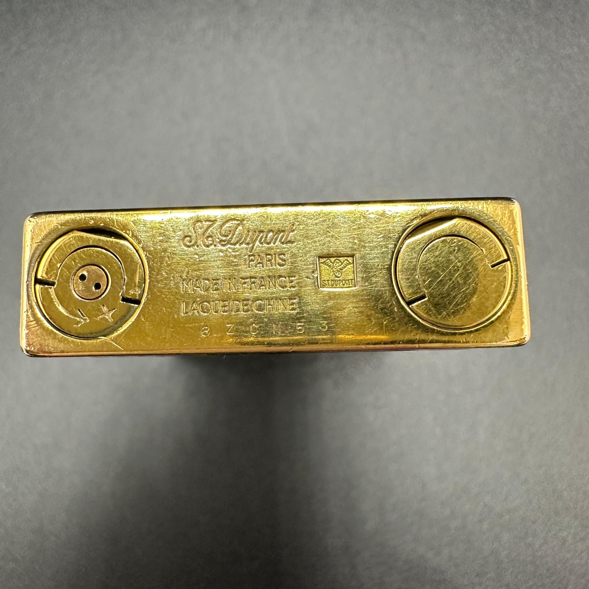 Seltene Dupont Maki-E (蒔絵, Samurai Gold plattiert und Lack Feuerzeug (Kunsthandwerker*in)