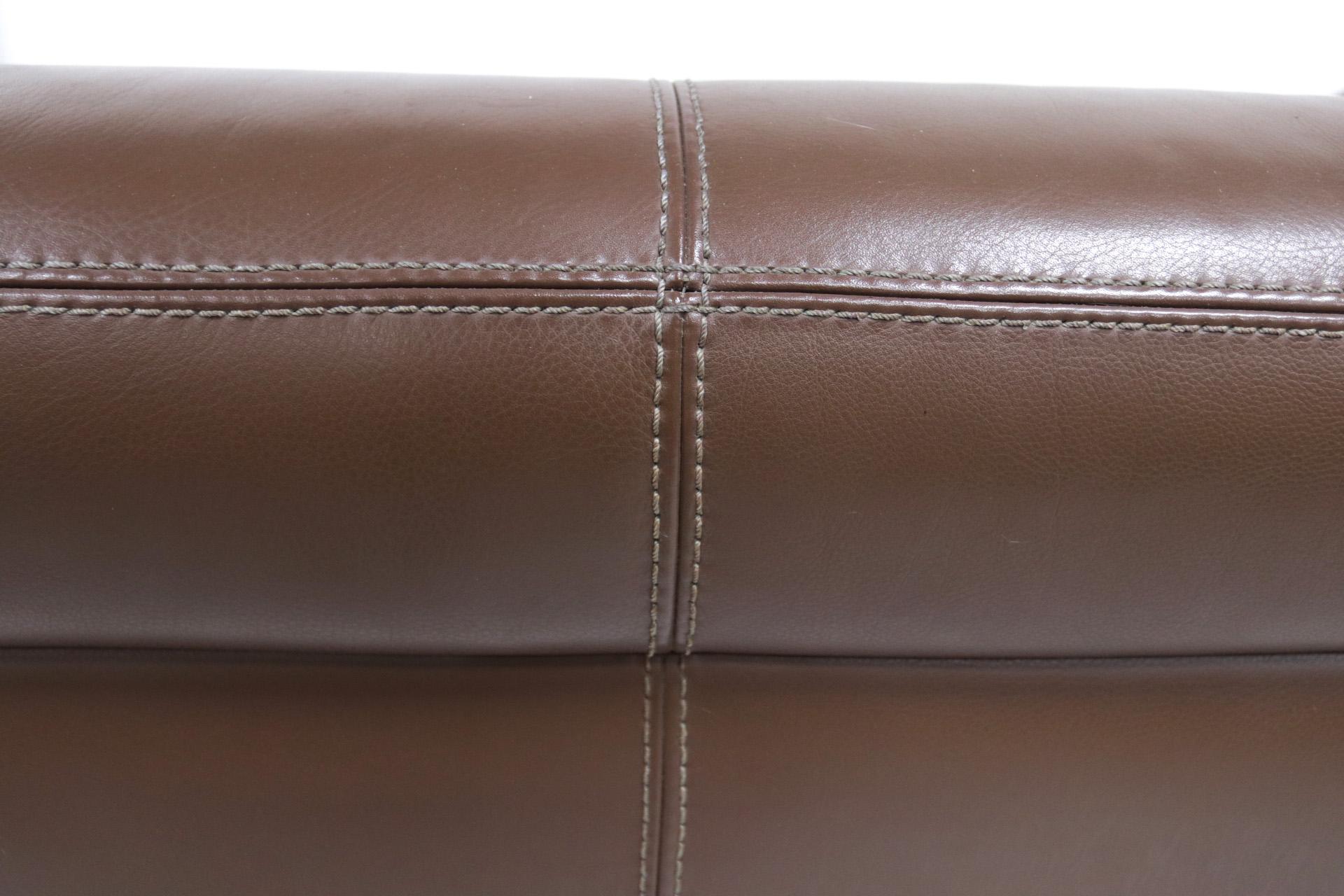 Rare Durlet Buffalo Neck-Leather Sofa, 1970s 5