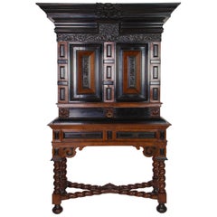 Rare Dutch 17th Century Cabinet-on-Stand, A So-Called “Kraamkamerkast”