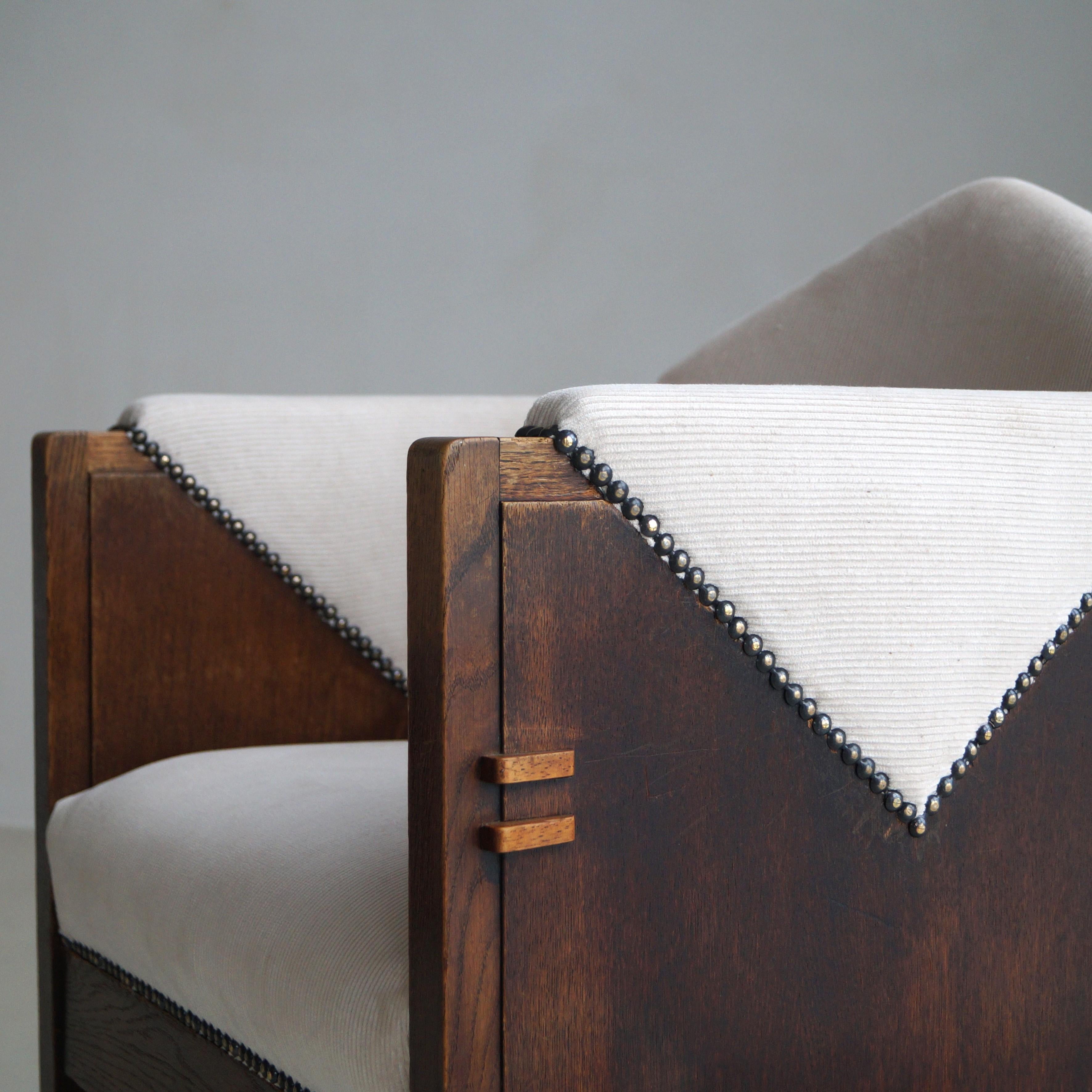 Rare fauteuil Art déco hollandais de l'école d'Amsterdam, années 1920 en vente 8