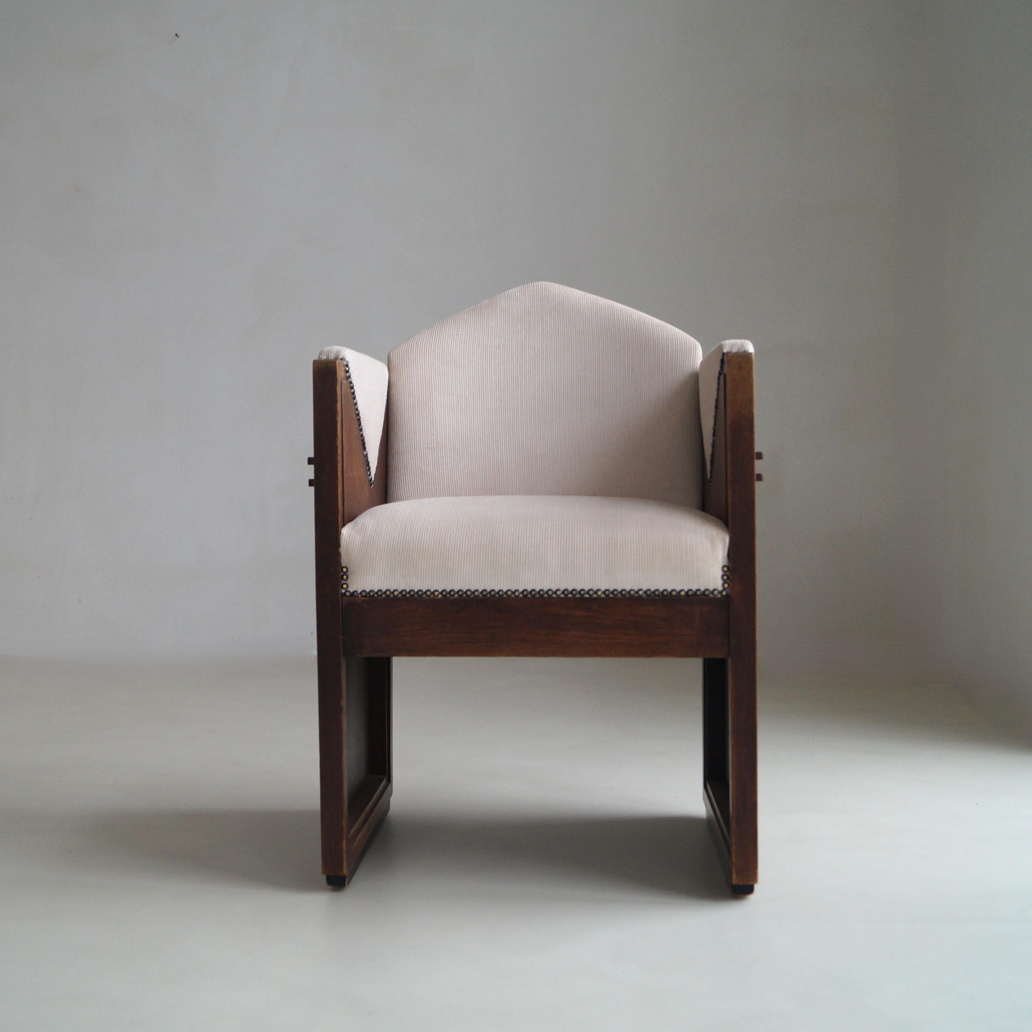 Rare fauteuil Art déco hollandais de l'école d'Amsterdam, années 1920 en vente 10