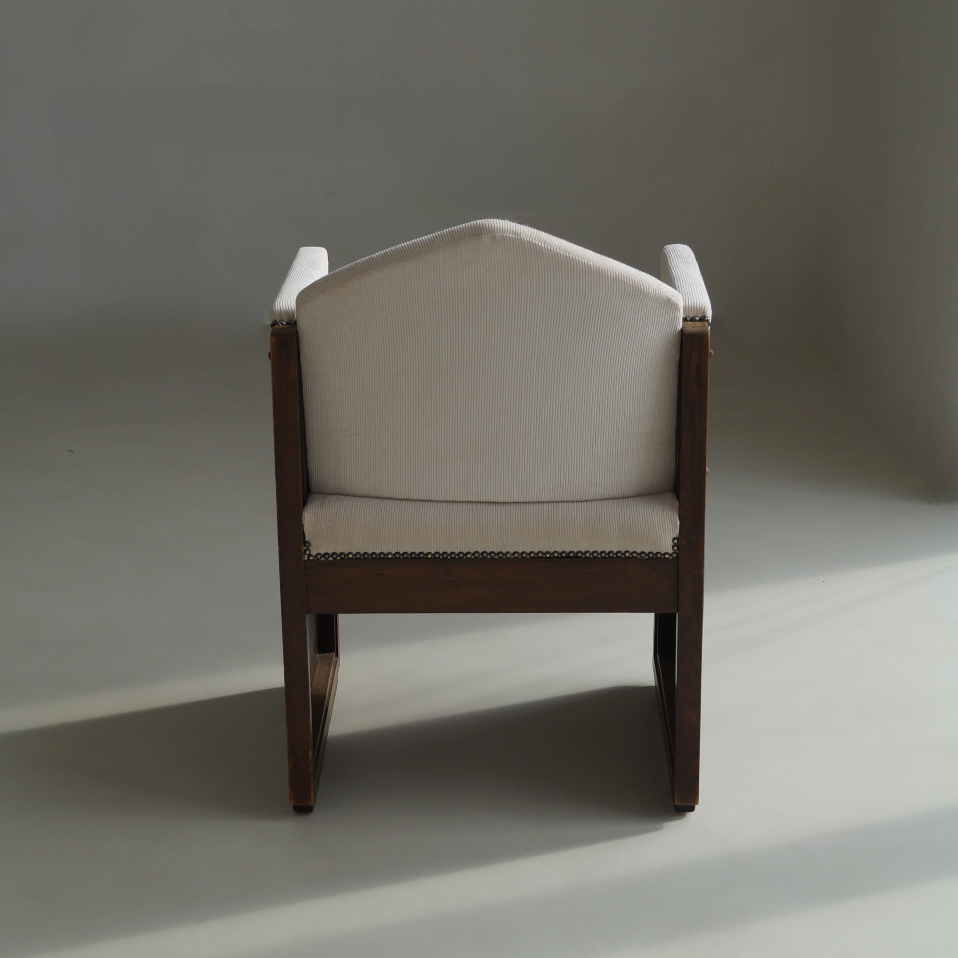 Rare fauteuil Art déco hollandais de l'école d'Amsterdam, années 1920 en vente 1