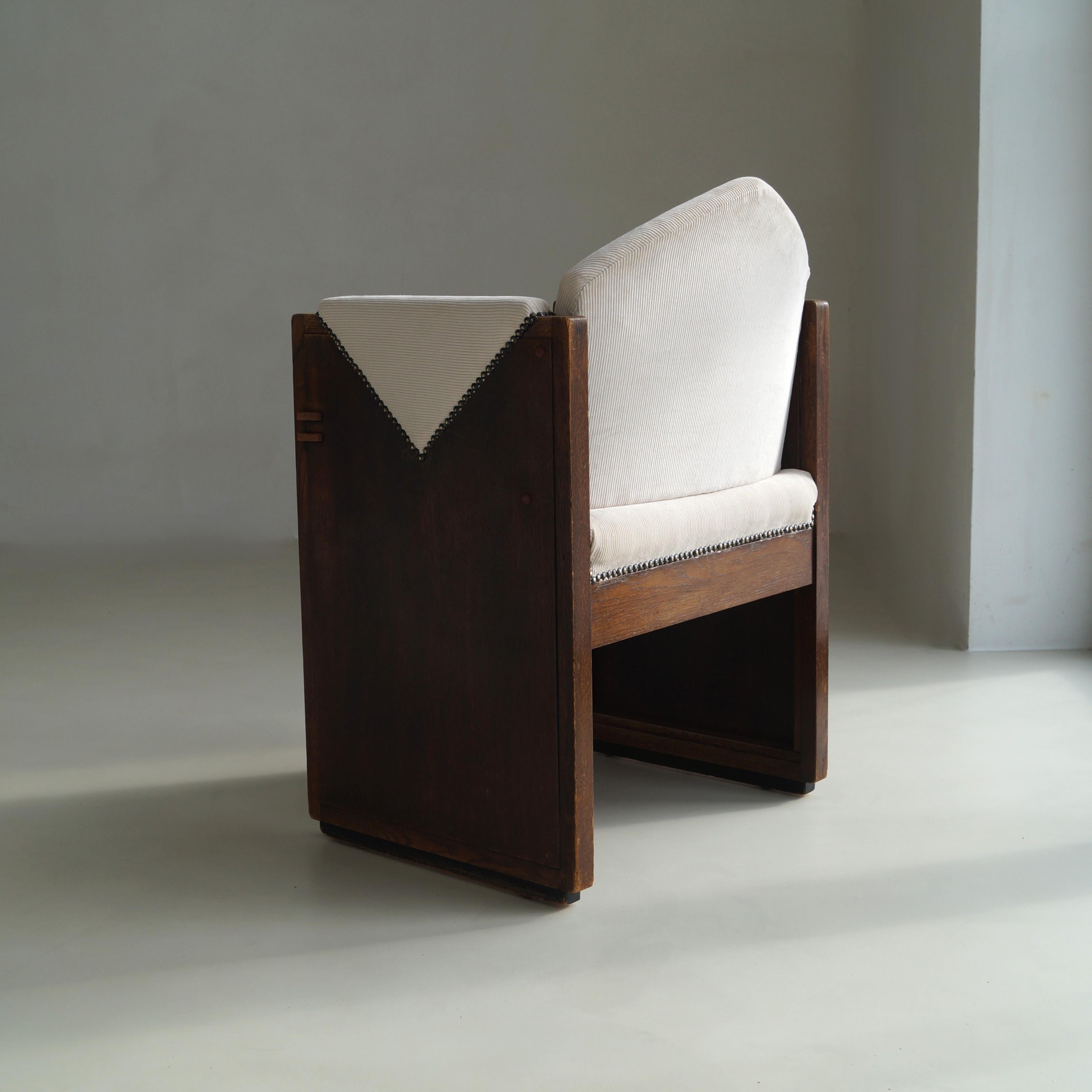 Rare fauteuil Art déco hollandais de l'école d'Amsterdam, années 1920 en vente 2