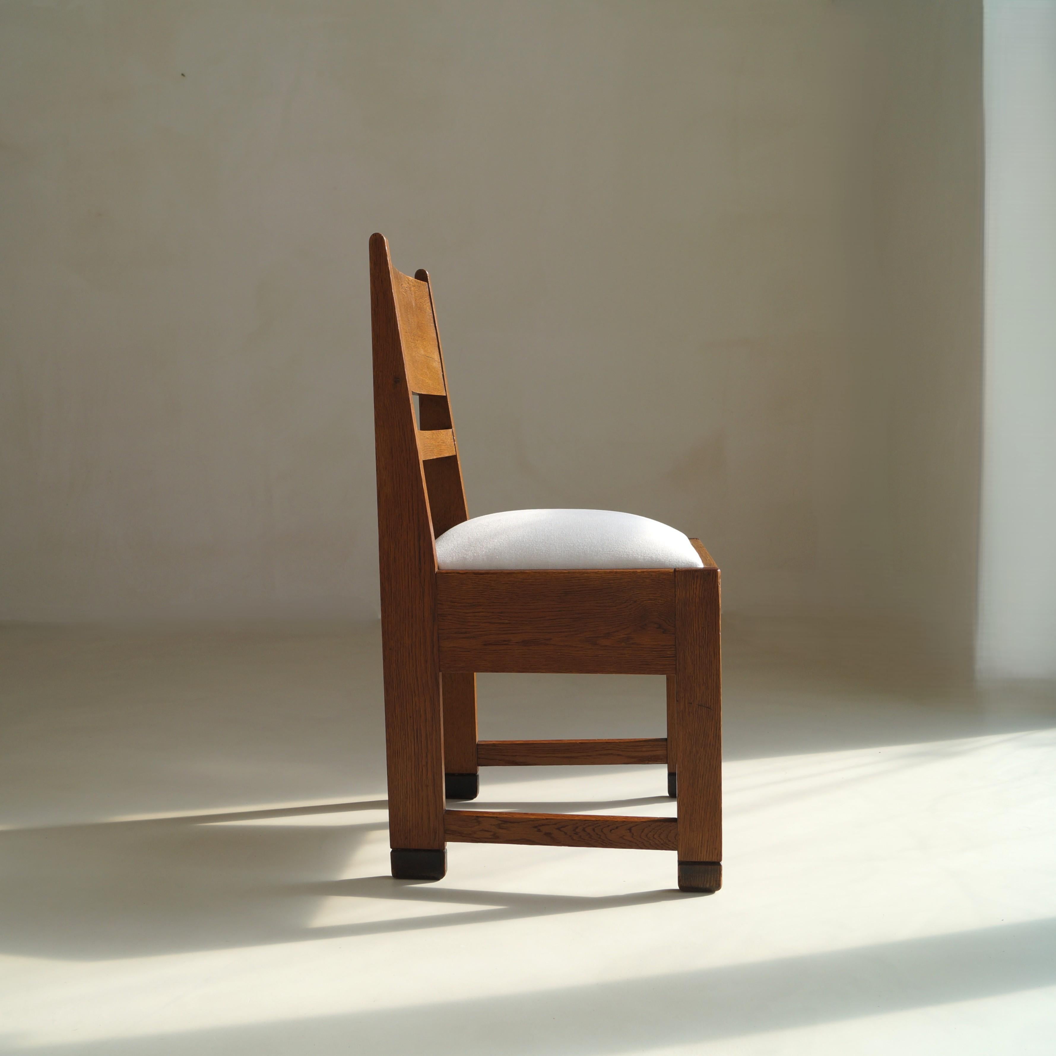 Tissu Rare chaise d'appoint Art déco hollandaise par Bas Van Pelt, années 1920 en vente