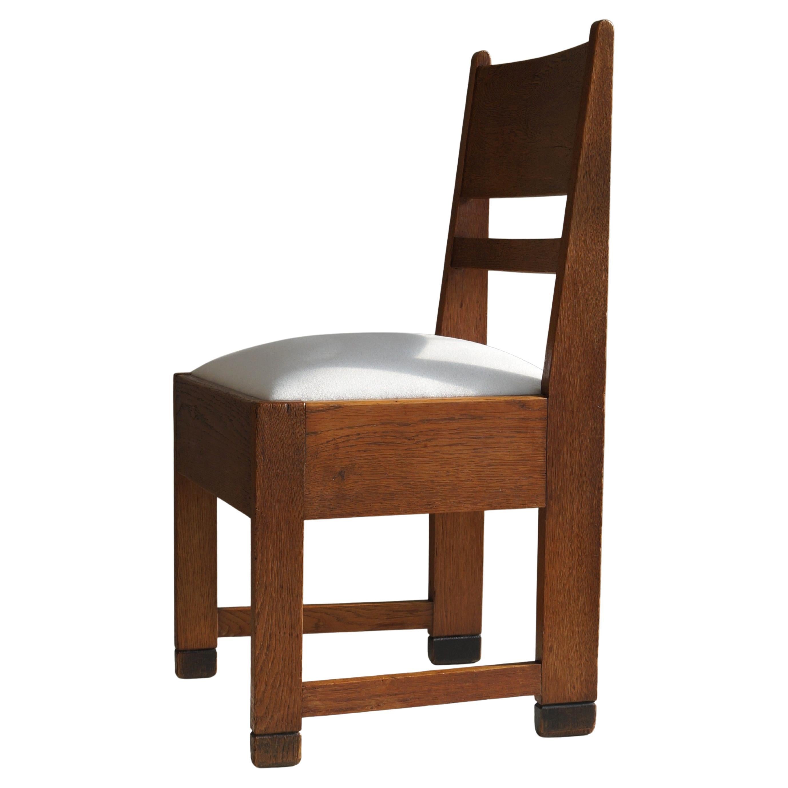 Rare Dutch Art Deco side chair by Bas van Pelt, 1920s