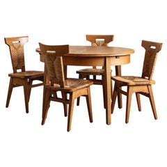 Rare salle à manger Arts & Crafts hollandaise par W. Kuyper, Danemark, années 1920