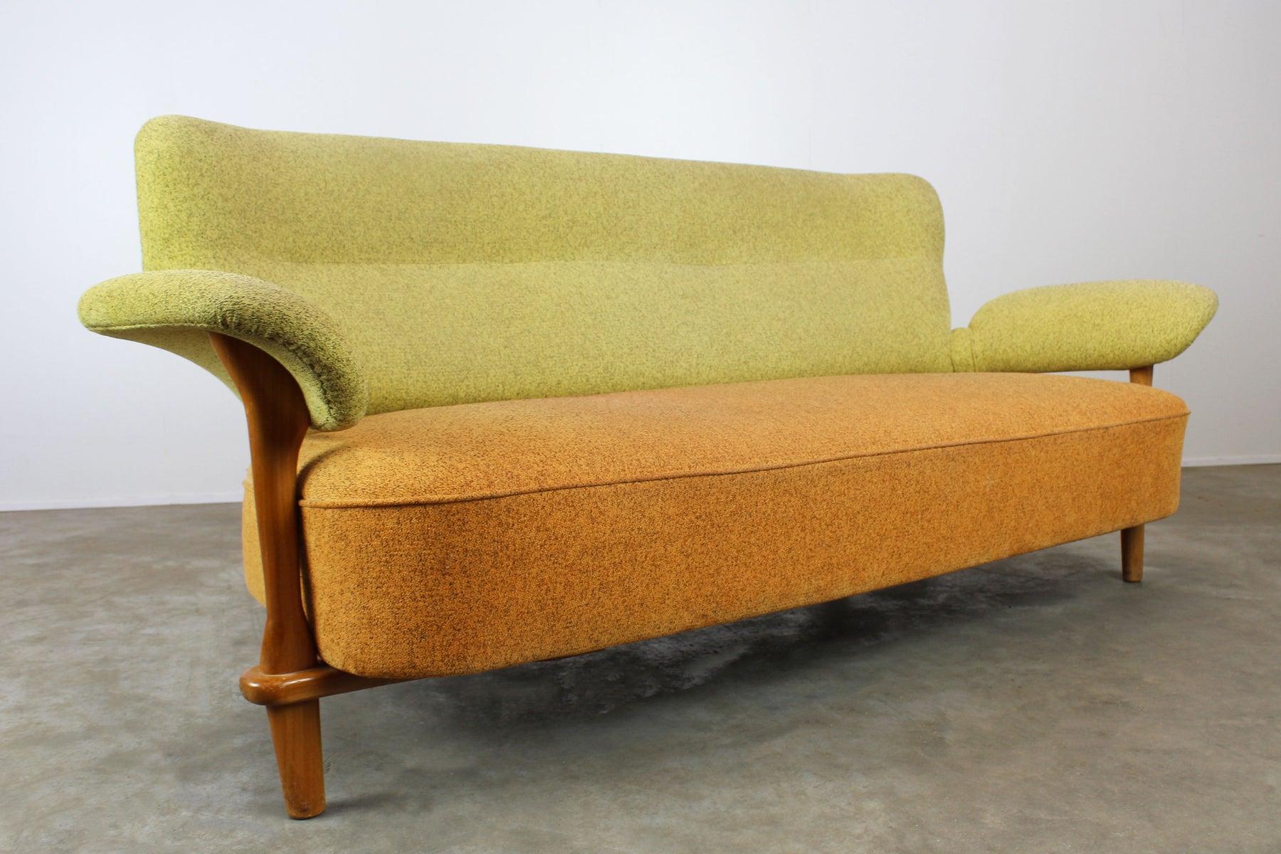 Seltenes Sofa im niederländischen Design von Theo Ruth F109 für Artifort, 1950, Mid-Century Modern (Mitte des 20. Jahrhunderts) im Angebot
