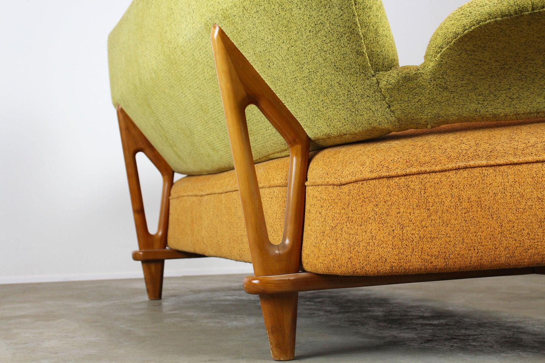 Seltenes Sofa im niederländischen Design von Theo Ruth F109 für Artifort, 1950, Mid-Century Modern im Angebot 1