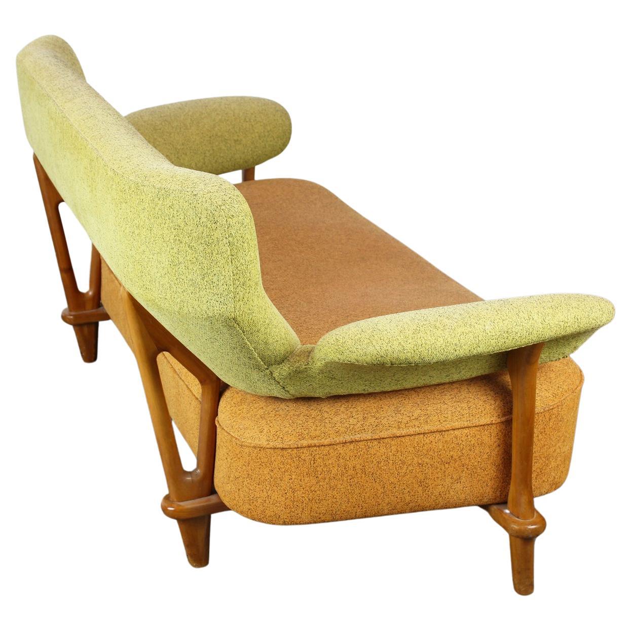 Seltenes Sofa im niederländischen Design von Theo Ruth F109 für Artifort, 1950, Mid-Century Modern im Angebot
