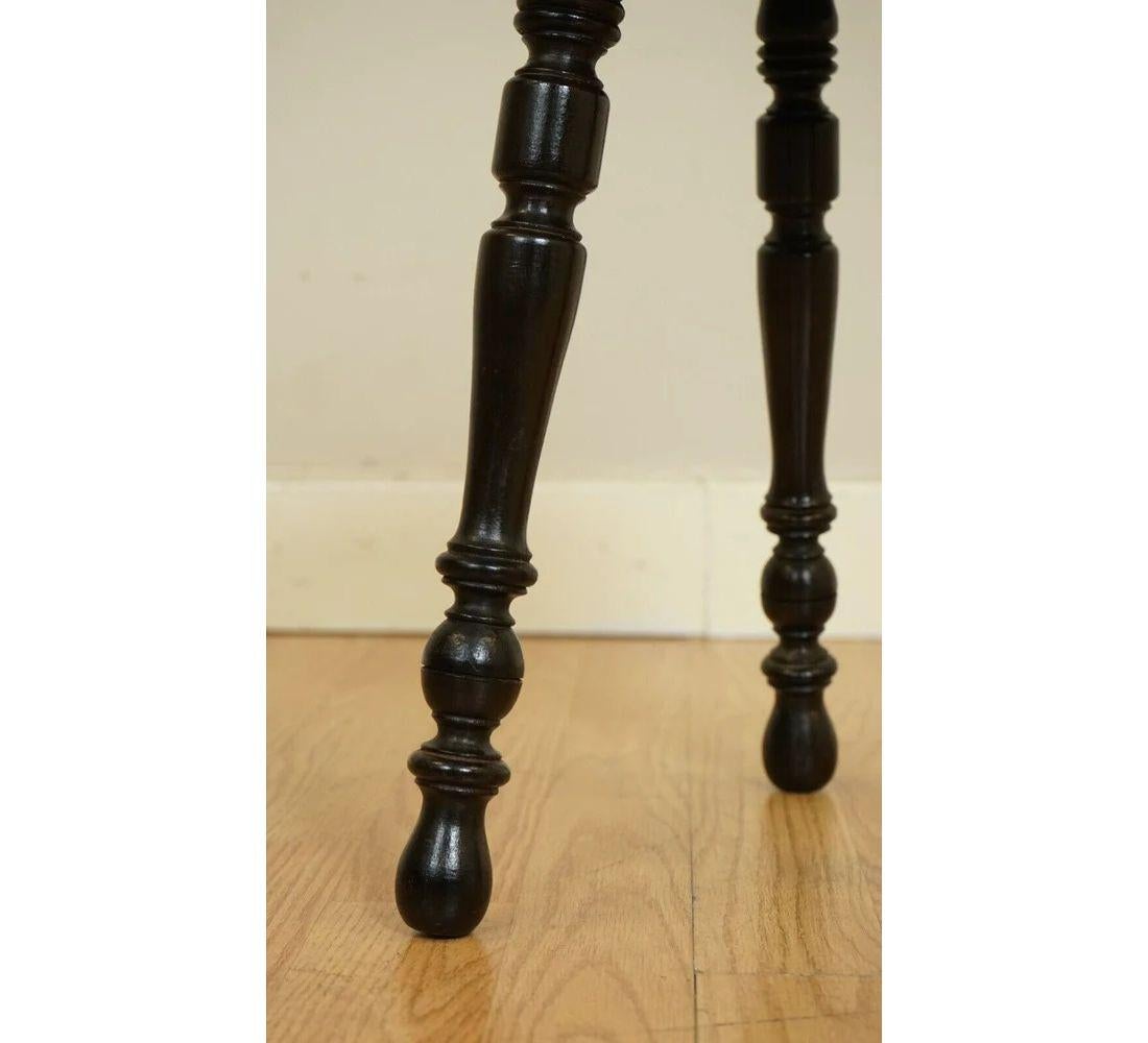 Wood Rare Dutch Marquetry Lacquered Stool Side End Table For Sale