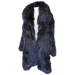 Vintage Rare dyed Purple Silver Fox Fur coat