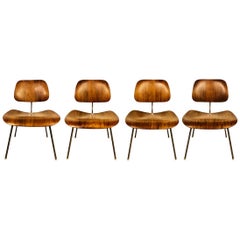 Rare Eames DCM Dining Chairs in Rosewood for Herman Miller