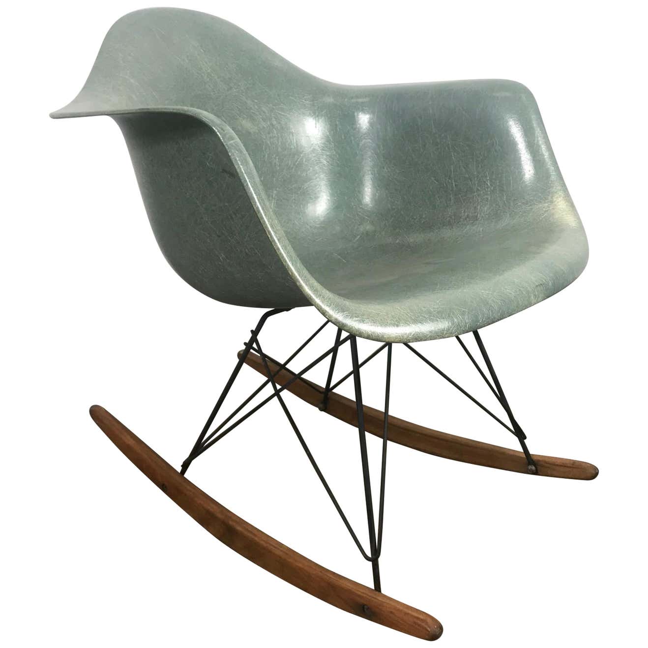 Rare Eames Zenith Rope Edge RAR Rocker in Seafoam Green at 1stDibs