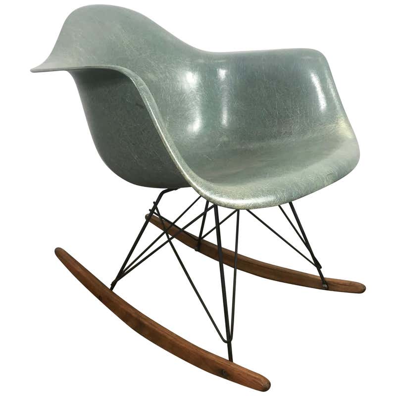 Rare Eames Zenith Rope Edge RAR Rocker in Seafoam Green at 1stDibs