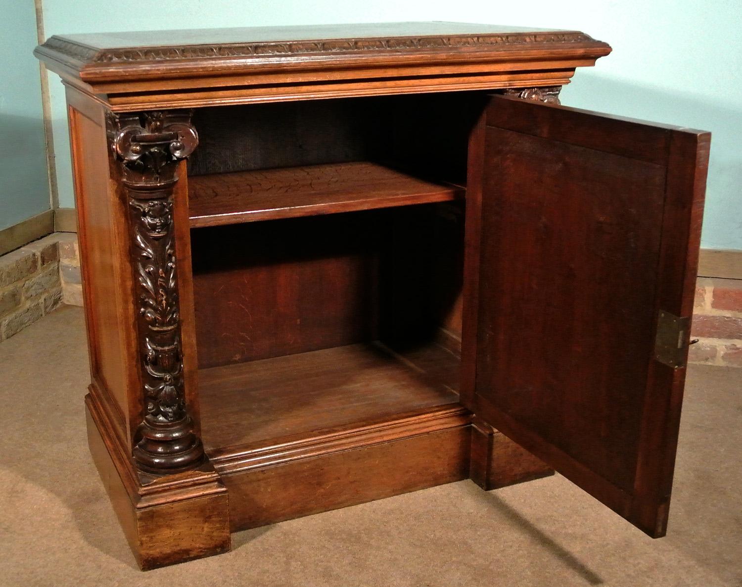 18th Century and Earlier Rare Early 16th Century Carved Romayne Stylised Wyven Panel and Cupboard For Sale