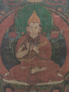 Rare Early 17th C Tibetan Thangka of Tsongkhapa, Founder of Gelugpa Tradition