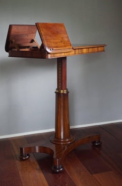 Rare Early 1800s Multi Adjustable Mahogany Georgian Reading Table or Side Table