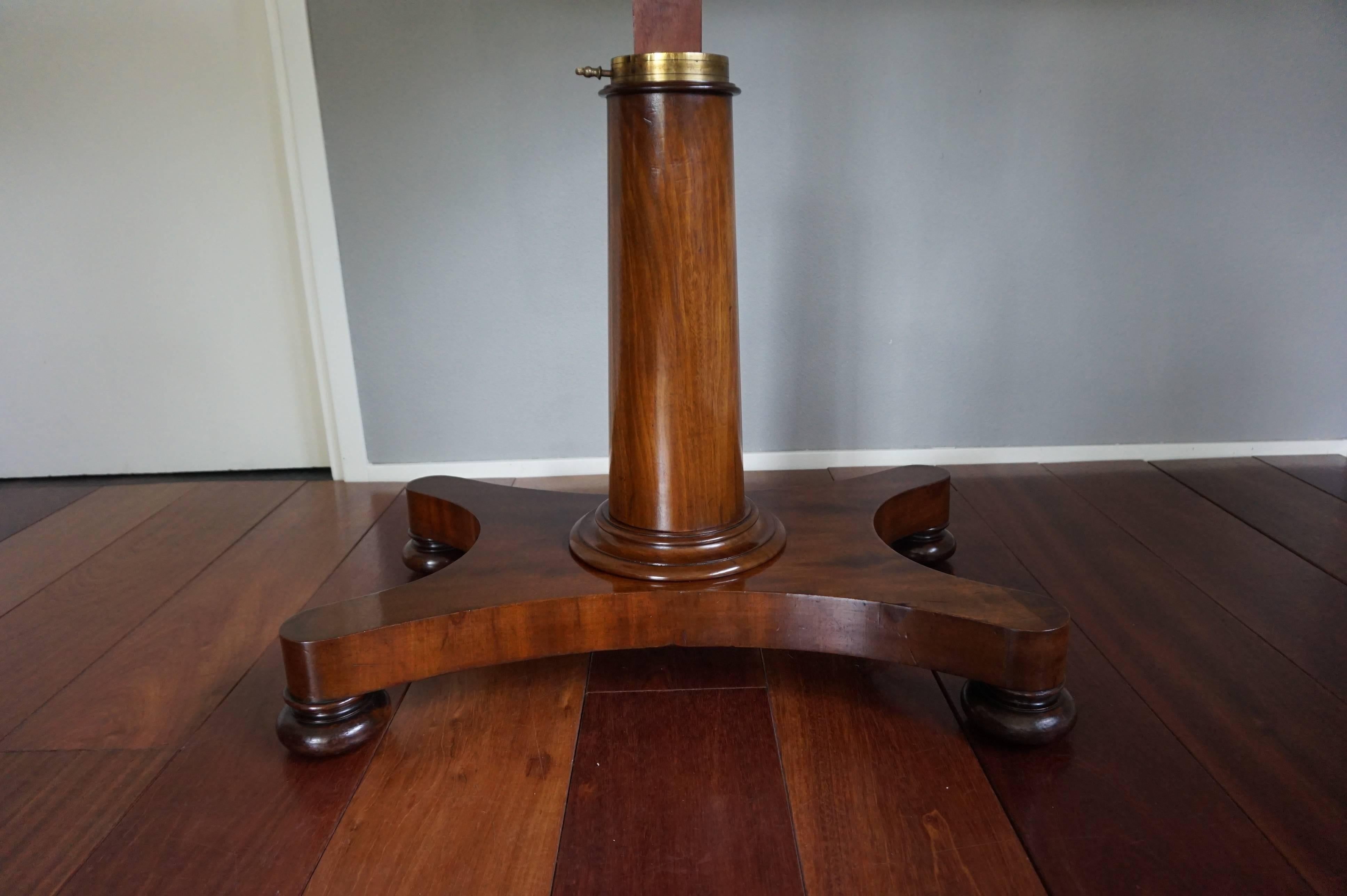 Hand-Crafted Rare Early 1800s Multi Adjustable Mahogany Georgian Reading Table or Side Table