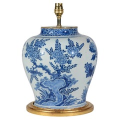 Dutch Delft Rare Early 18th Century Antique Table Lamp