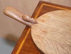 Rare Early 1970 Robert Mouseman Thompson of Kilburn English Oak Cheese Board