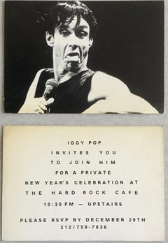 Rare early 1980s Iggy Pop Announcement