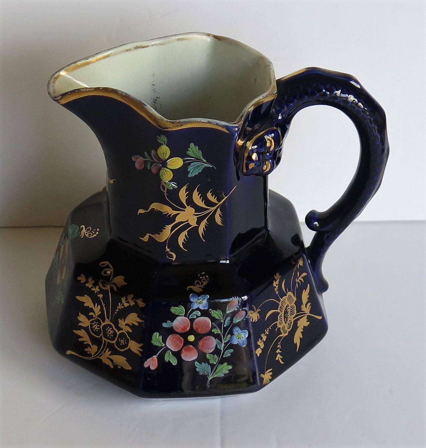 Rare Early 19th Century Ironstone Jug or Pitcher, Zachariah Boyle Hand Enamelled 4