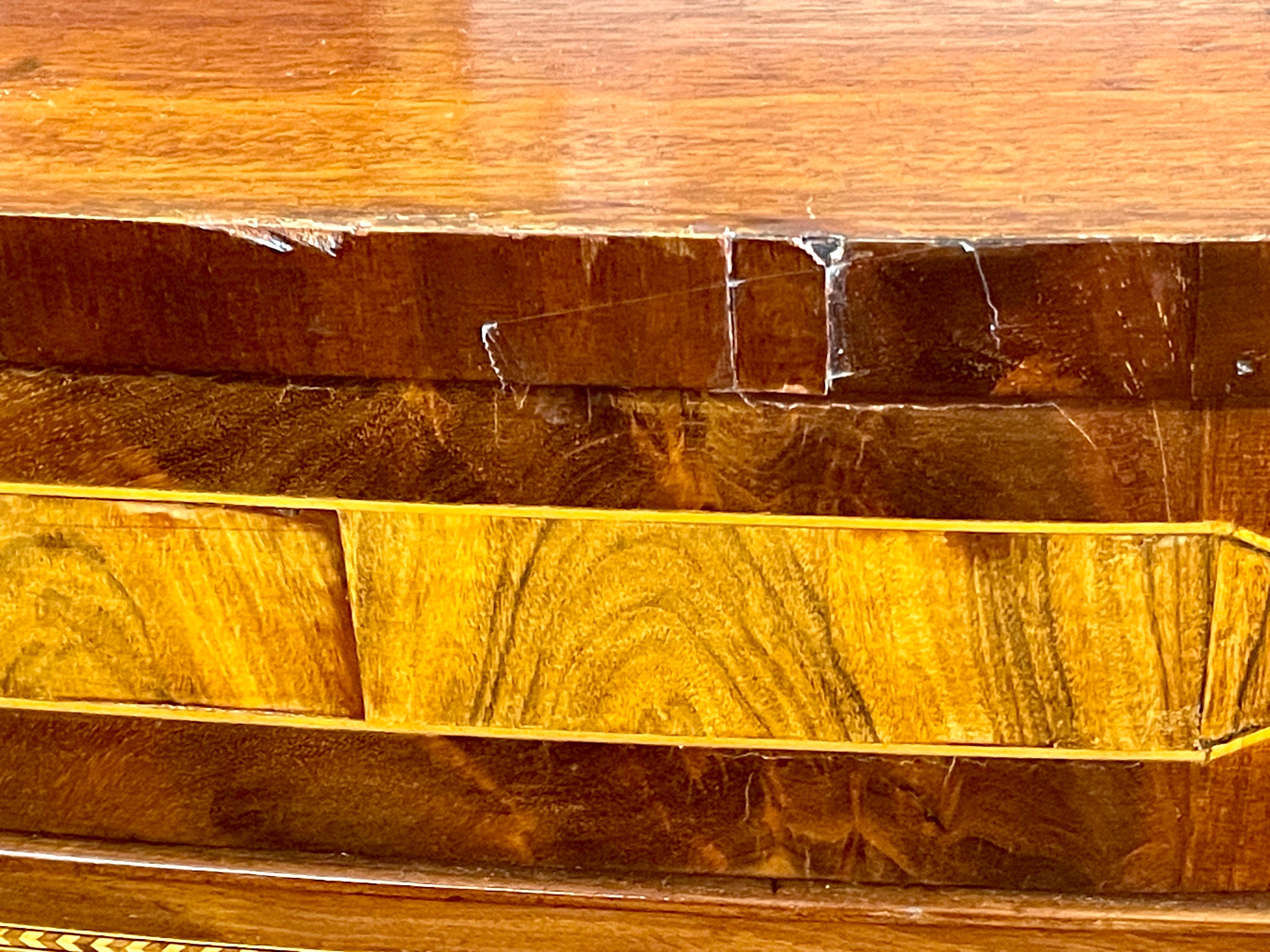 19th Century Rare early 19th century American Late Empire inlaid mahogany Bowfront Chest For Sale
