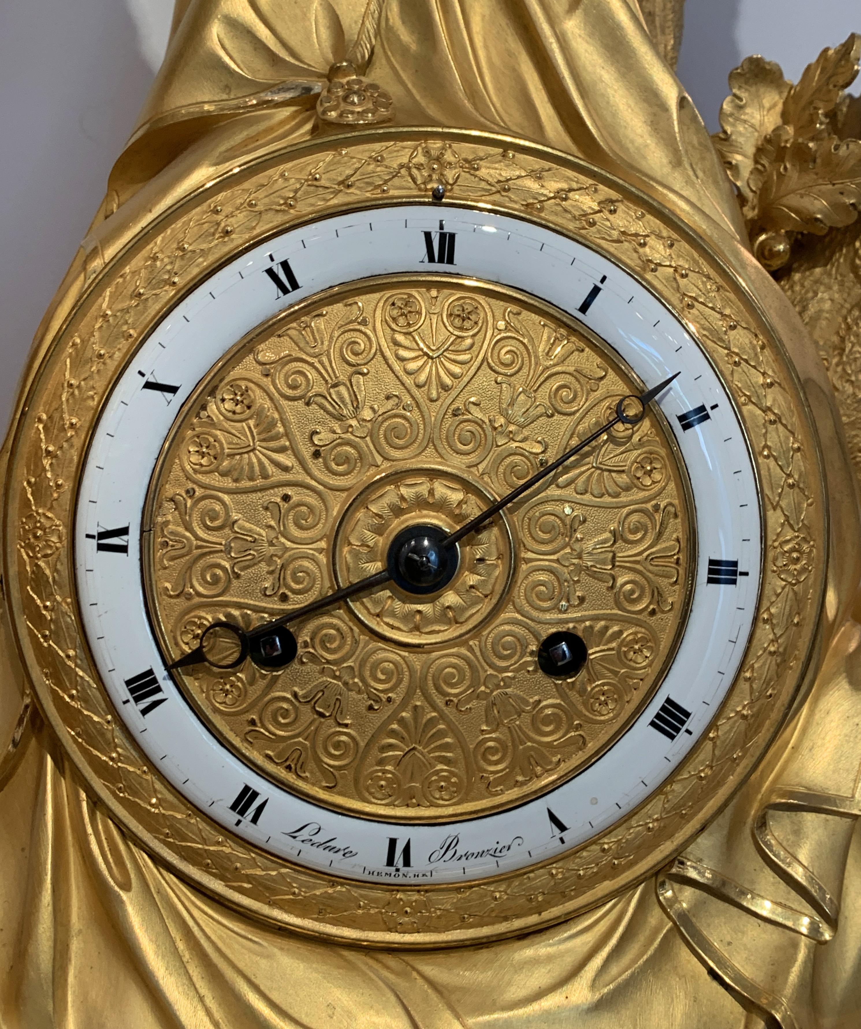 Rare Early 19th Century Empire Mantel Clock 