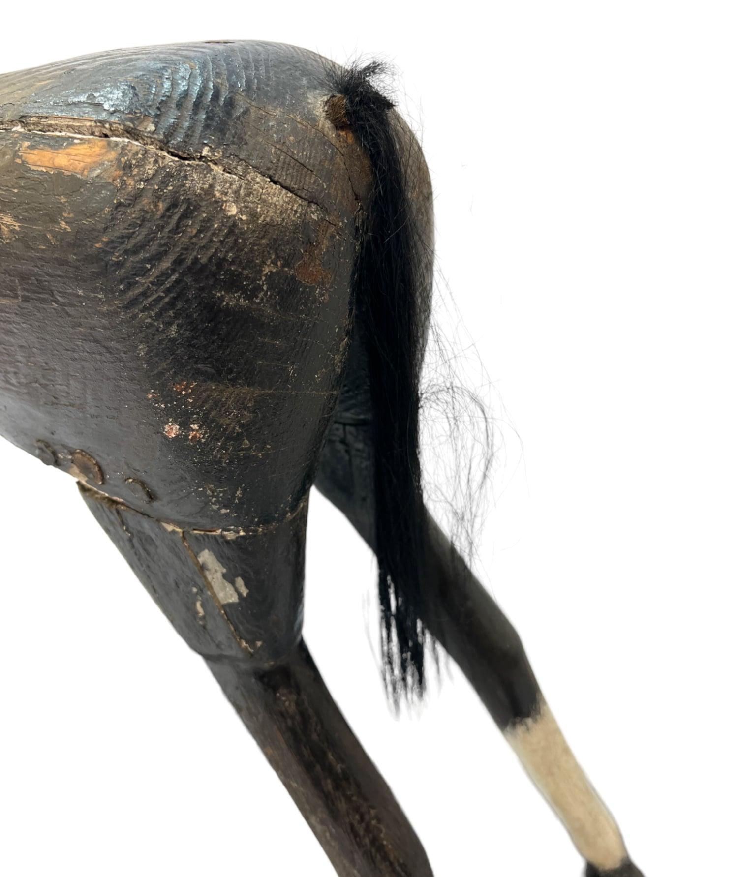 Rare cheval à bascule d'art populaire du début du 19e siècle - Authenticité et ancienneté en vente 6