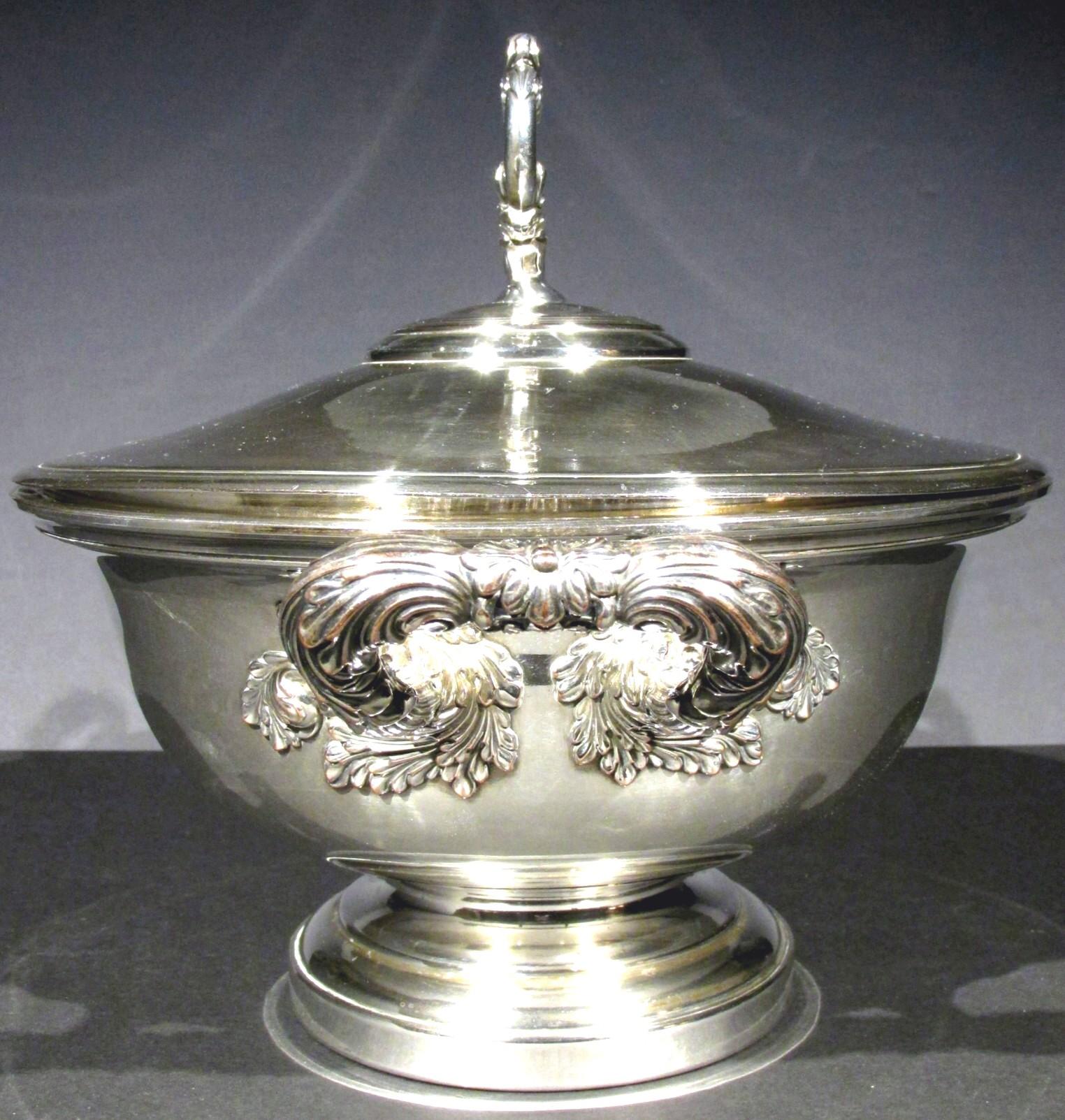 Louis Philippe A Rare Early 19th Century Silver Plated Lidded Tureen, France, Circa 1830 For Sale