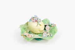 Rare encrier en porcelaine anglaise George IV du début du 19ème siècle par Coalport