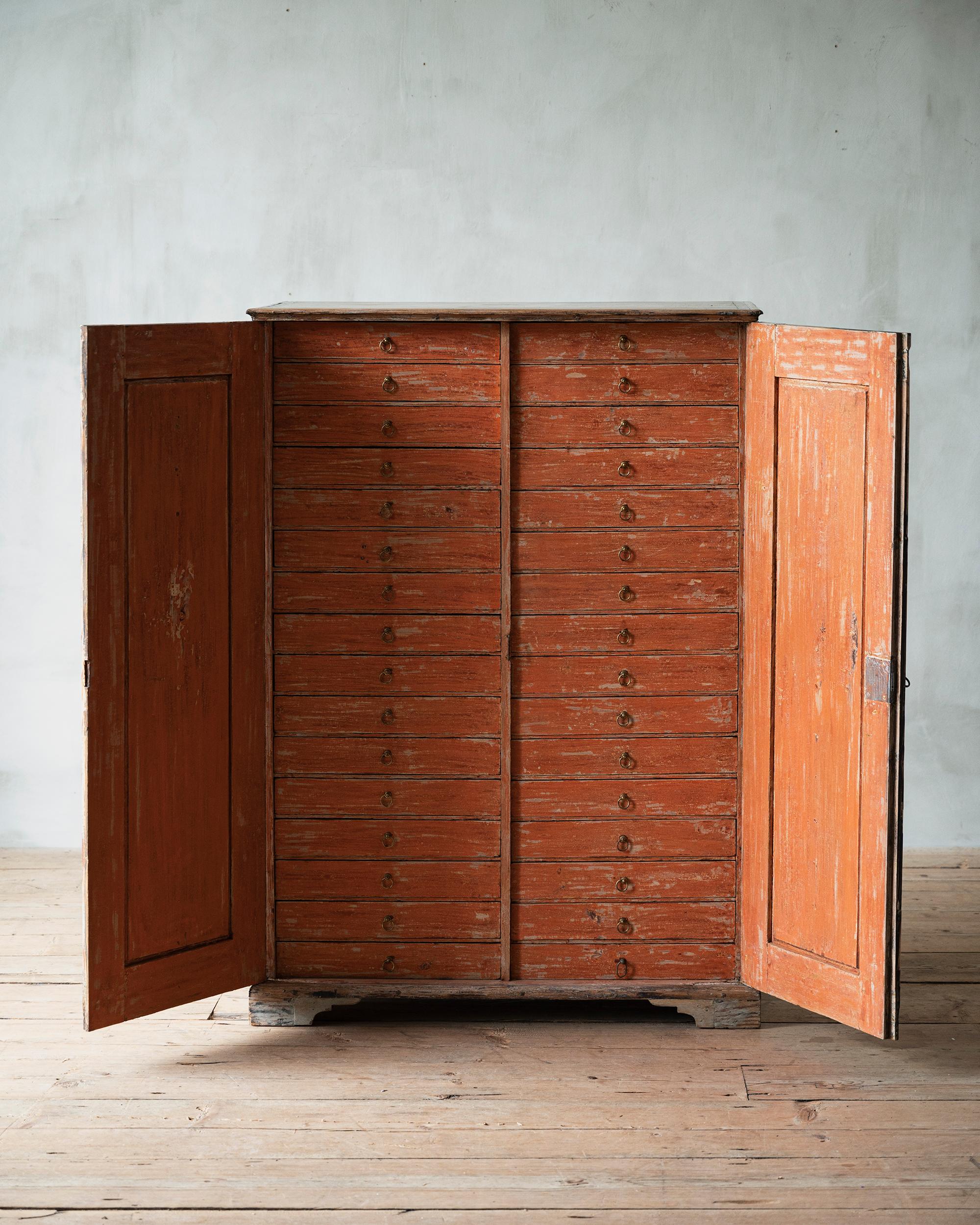 Rare Early 19th Century Gustavian Filing Cabinet 8