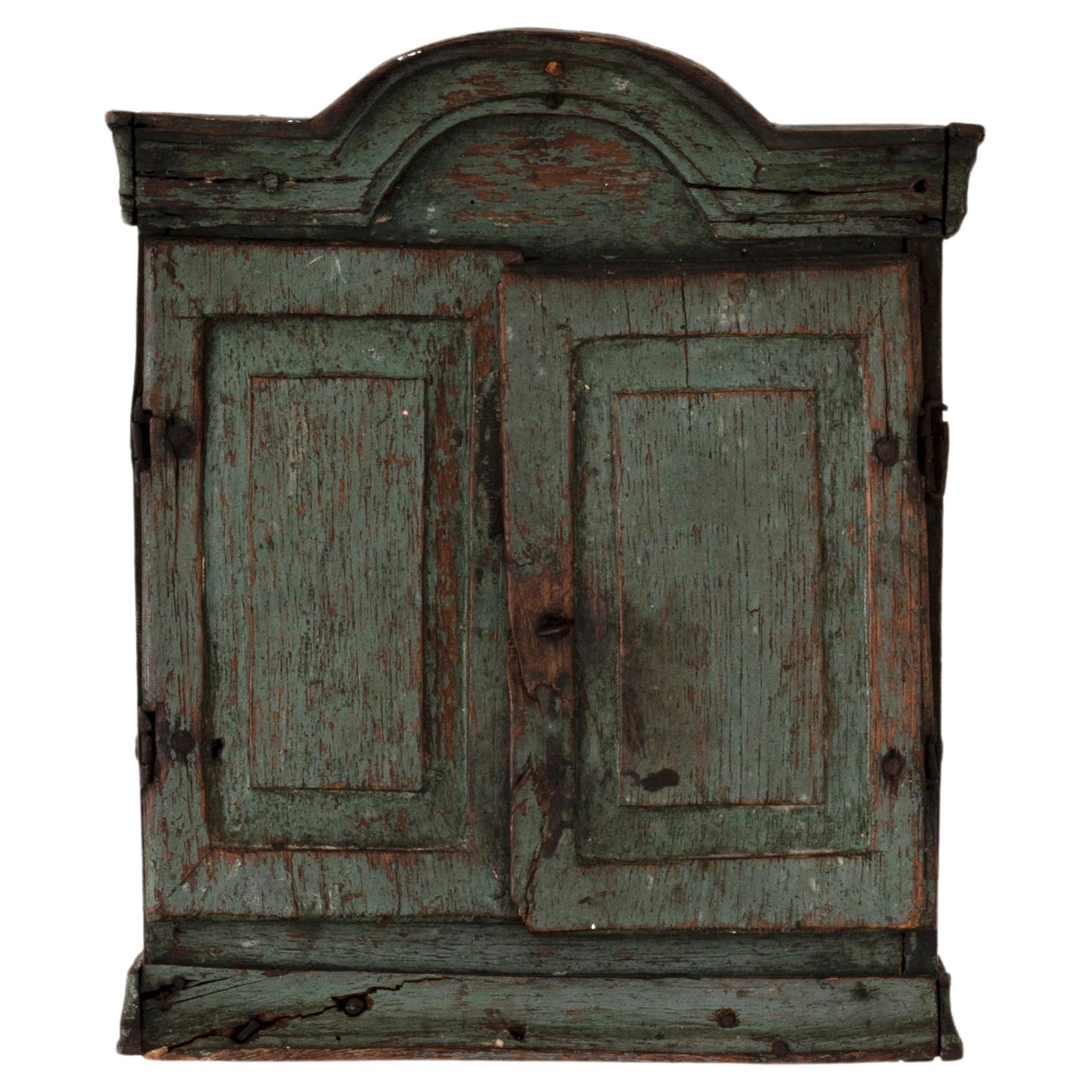 Rare Early 19th Century Swedish Provincial Wall Cupboard For Sale